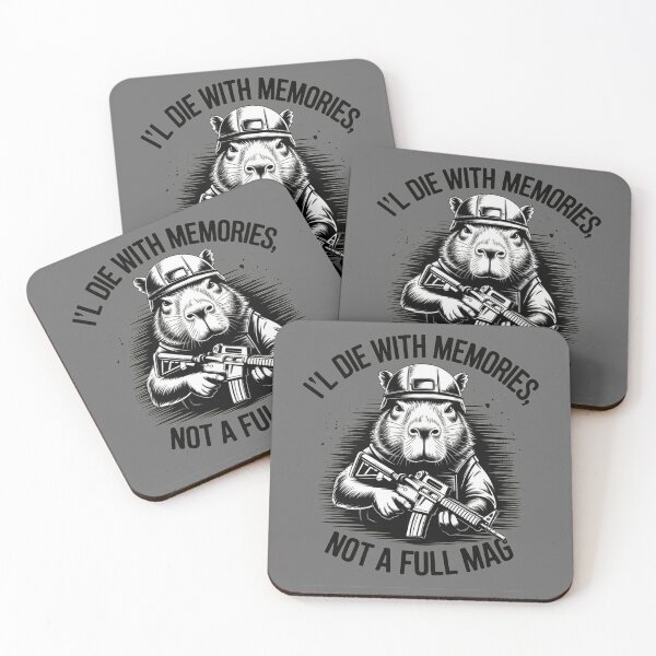 Item preview, I'll Die With Memories Not A Full Mag Capybara designed and sold by A-Szczesniak.