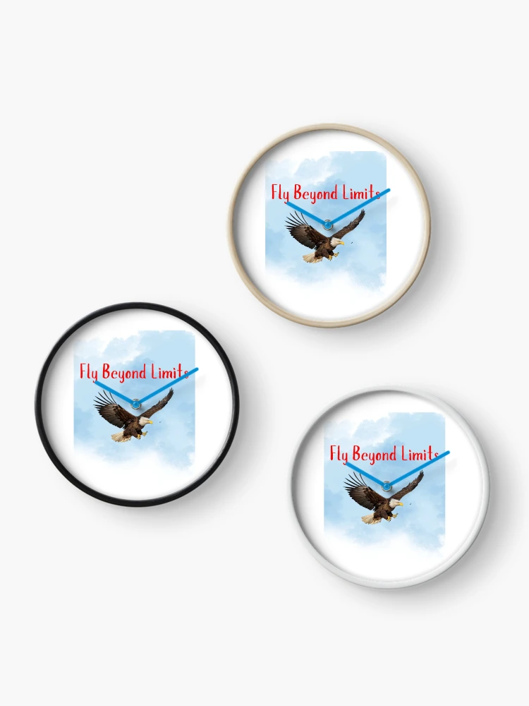Thumbnail 3 of 4, Clock, Fly Beyond Limits designed and sold by Zha-Zha Designs.