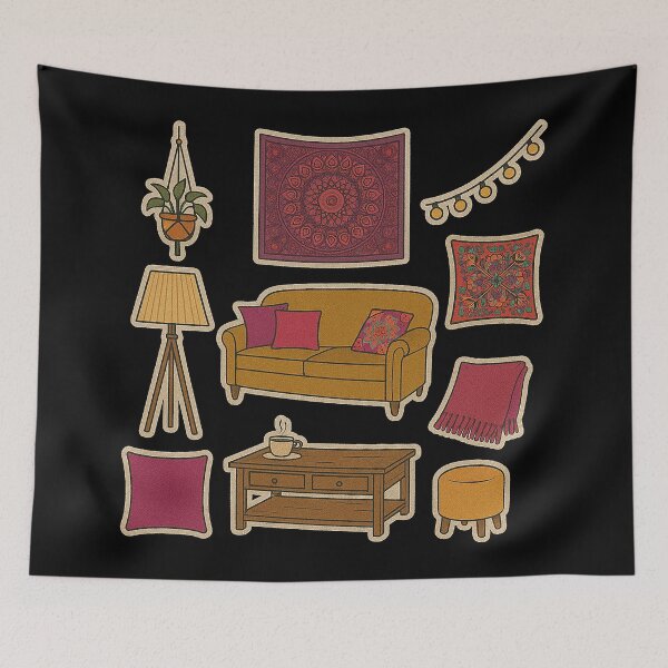 Item preview, Cozy Bohemian Living Room designed and sold by zzz888.