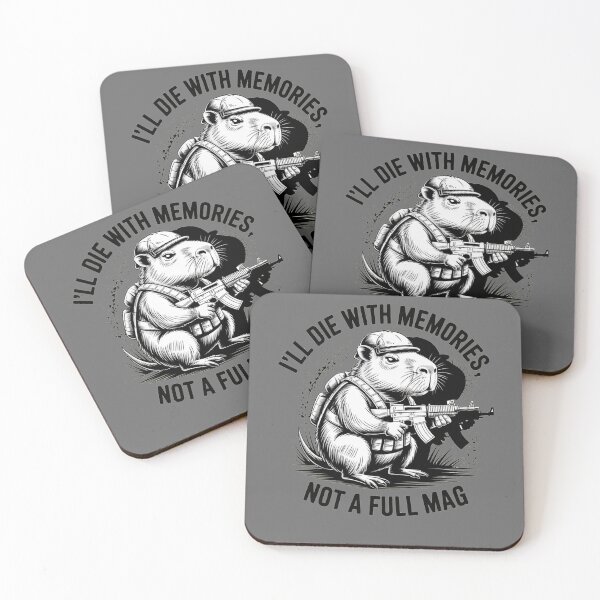 Item preview, I'll Die With Memories Not A Full Mag Capybara designed and sold by A-Szczesniak.