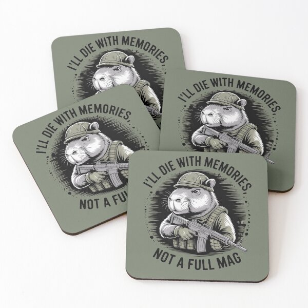 Item preview, I'll Die With Memories Not A Full Mag Capybara designed and sold by A-Szczesniak.