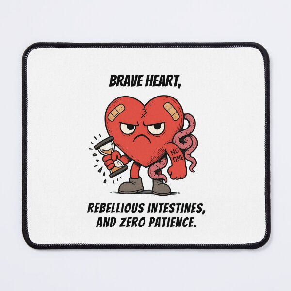Item preview, Brave Heart, Rebellious Intestines – Funny Dark Humor T-Shirt designed and sold by HealthCoreCommunity.
