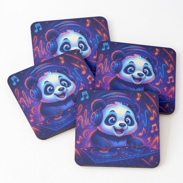 Item preview, Neon Panda DJ – Electric Music Vibes designed and sold by Moon steps.