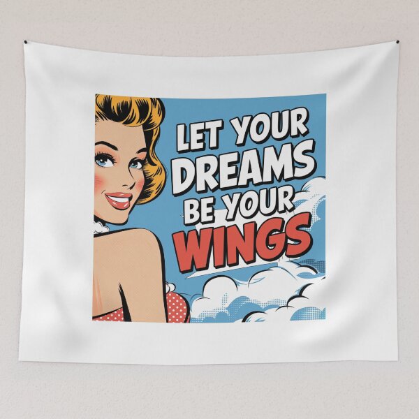 Item preview, Let your dreams be your wings, inspirational, strong, funnyfits70, Humor, Funny, retro, vintages, funny quotes, animal humor, designed and sold by FunnyFits70.