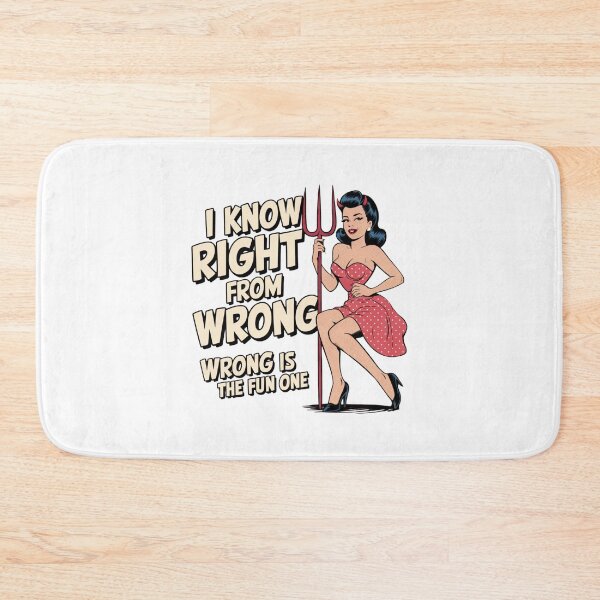 Item preview, wrong is fun, bad girl, sassy, funnyfits70, Humor, Funny, retro, vintages, funny quotes, animal humor, designed and sold by FunnyFits70.