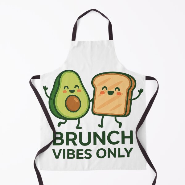 Item preview, Brunch Vibes Only – Cute Avocado and Toast Design designed and sold by DonnyFoodGadget.