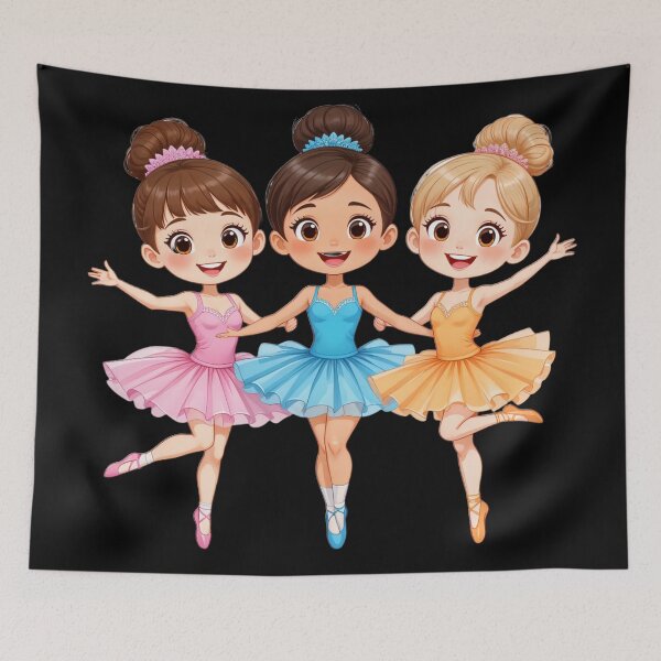 Item preview, Tiny dancer Ballerina Ballet Trio - Elegant & Colorful Dance designed and sold by latelierdechris.