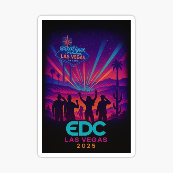 Artikel-Vorschau von EDC Las Vegas 2025 – Neon-Festival-Vibes, designt und verkauft von Fantsy-world.