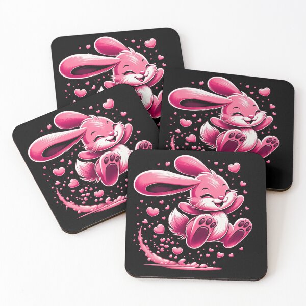 Item preview, Pink Bunny Love - Adorable Heart-Filled Design designed and sold by latelierdechris.