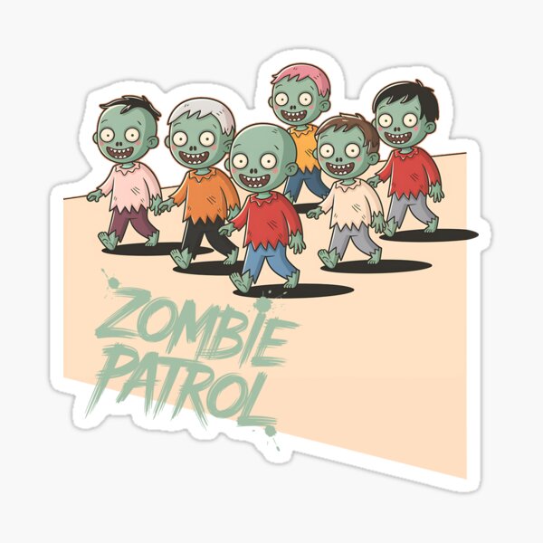 Item preview, ZOMBIE PATROL - GROUP OF THE CARTOON ZOMBIE KIDS designed and sold by justyna-s28.