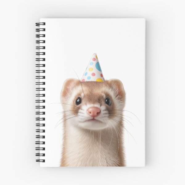 Item preview, Cute Weasel with Party Hat Birthday Celebration designed and sold by LazyOwlStore.