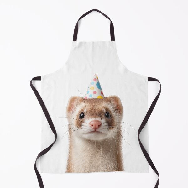 Item preview, Cute Weasel with Party Hat Birthday Celebration designed and sold by LazyOwlStore.