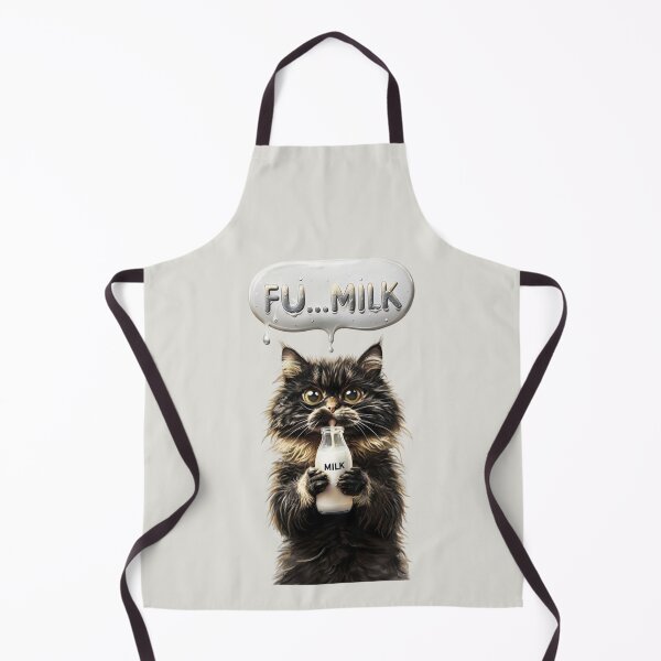 Item preview, Fluffy Black Cat Humorously Enjoys Milk Bottle designed and sold by Aise06.