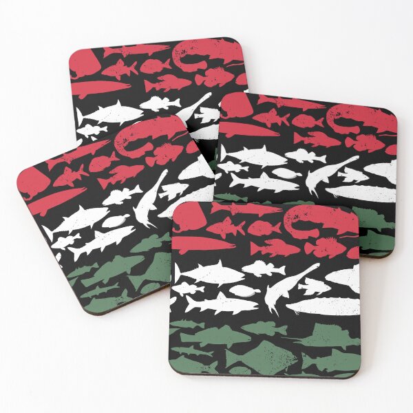 Item preview, Hungarian Flag Made of Fish – Fishing Design for Anglers designed and sold by FlagX.