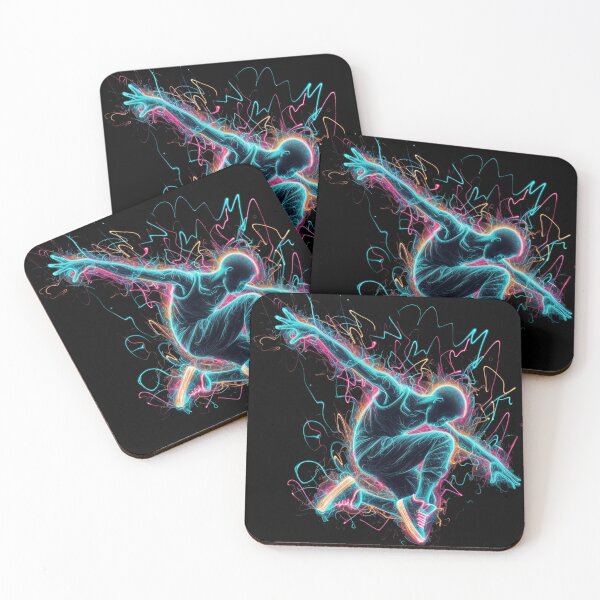 Item preview, Street art Neon Street Dancer - Energetic Urban Art designed and sold by latelierdechris.