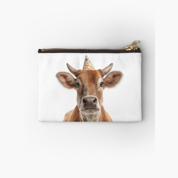 Item preview, Cute Zebu with Party Hat Birthday Celebration designed and sold by LazyOwlStore.