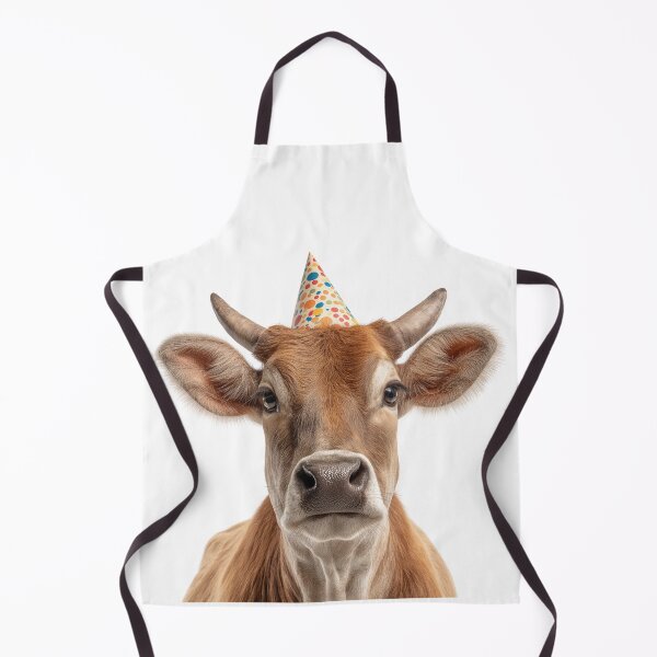 Item preview, Cute Zebu with Party Hat Birthday Celebration designed and sold by LazyOwlStore.