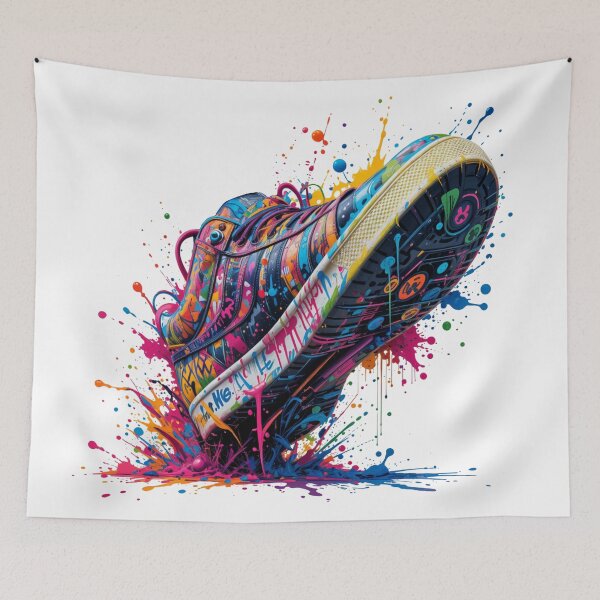Item preview, Street art Graffiti Splash Sneaker - Bold & Artistic Footwear - Urban art designed and sold by latelierdechris.