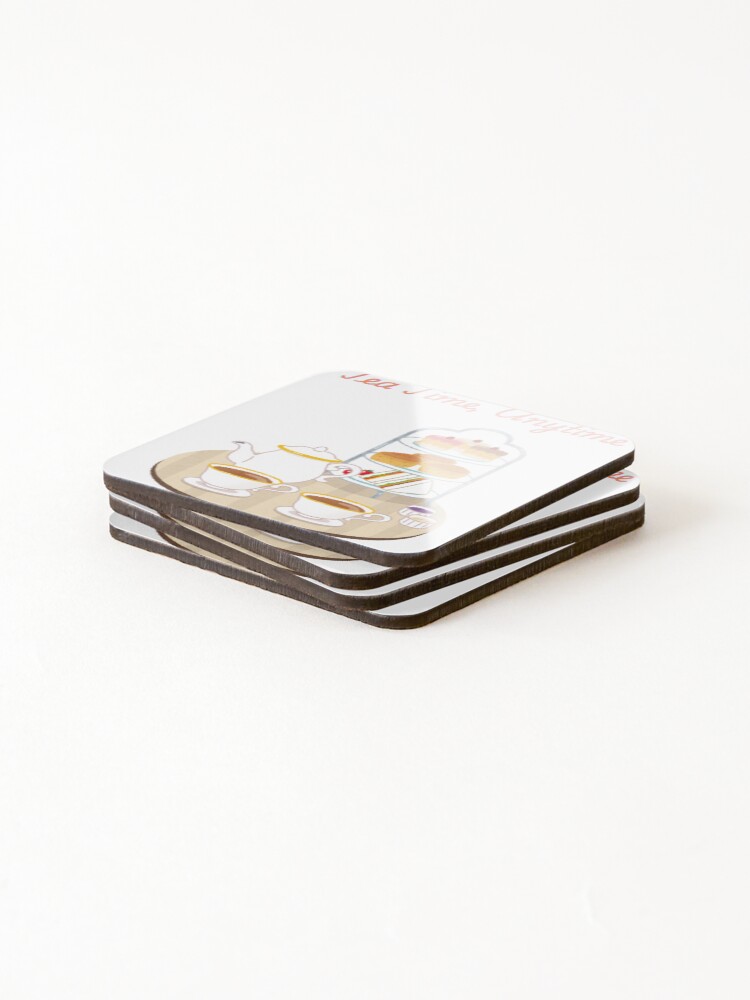 Thumbnail 4 of 5, Coasters (Set of 4), Tea Time, Anytime designed and sold by Rizyl.
