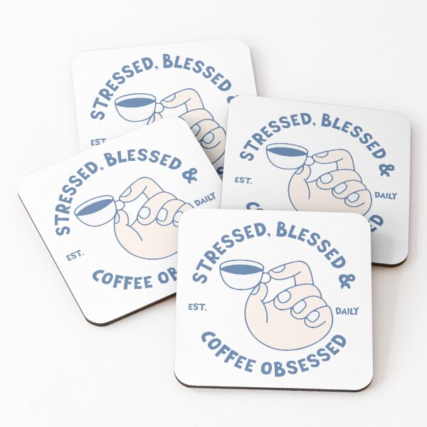 Item preview, Stressed, Blessed & Coffee Obsessed designed and sold by chillaxcats.