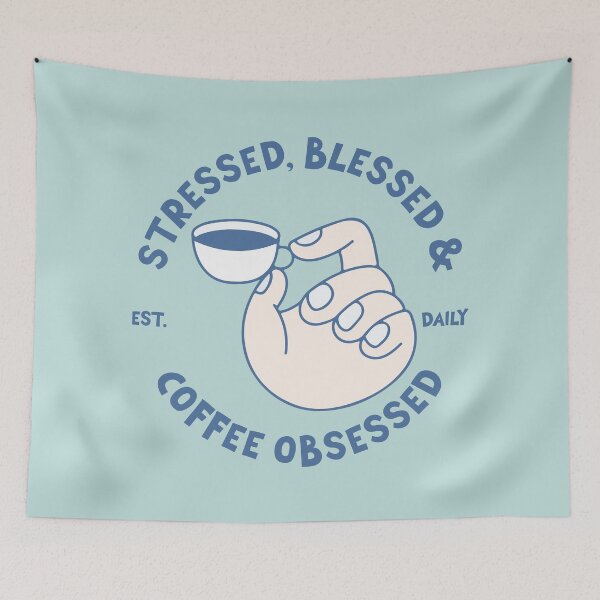 Item preview, Stressed, Blessed & Coffee Obsessed designed and sold by chillaxcats.
