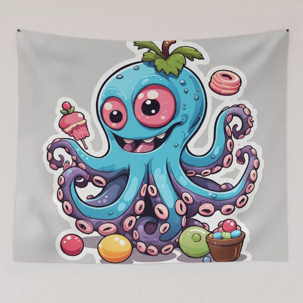 Item preview, Delicious weird Octopus Monster`s designed and sold by Vj-Sets-Shop.