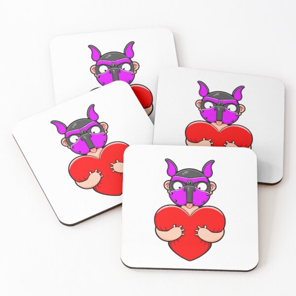 Item preview, Gay Pink Pup Love | Cute Queer Kink Illustration designed and sold by Love, Burty X.