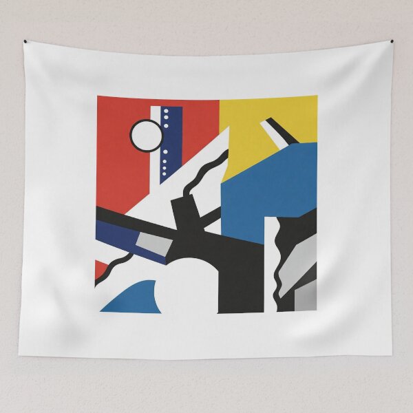 Item preview, "Bold Cubist Composition – Fernand Léger Inspired Art" designed and sold by TwoDotsStudio.