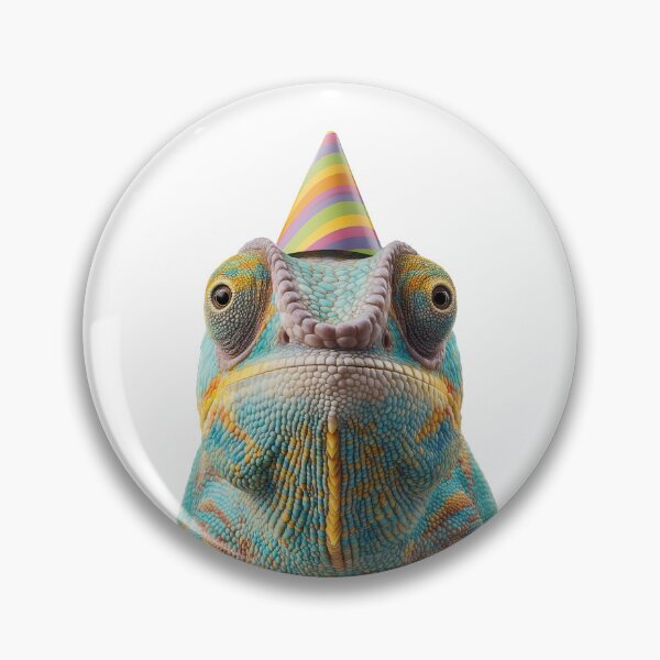 Item preview, Cute Chameleon with Party Hat Birthday Celebration designed and sold by LazyOwlStore.