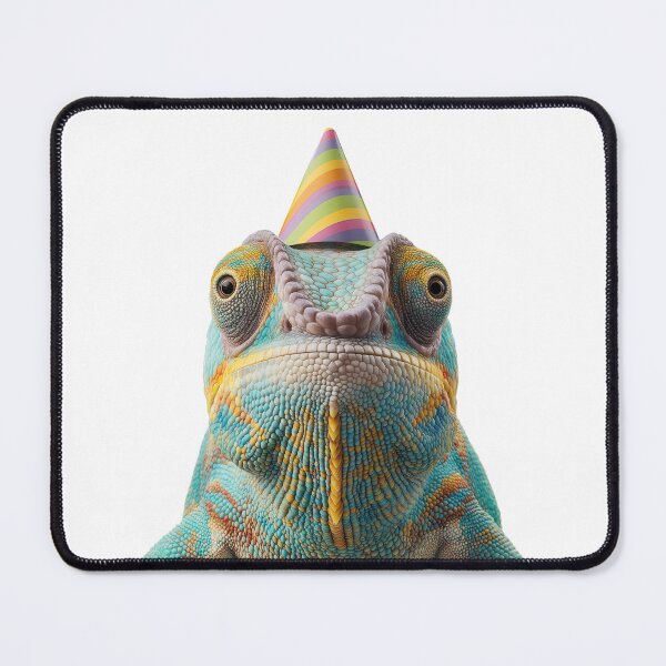 Item preview, Cute Chameleon with Party Hat Birthday Celebration designed and sold by LazyOwlStore.