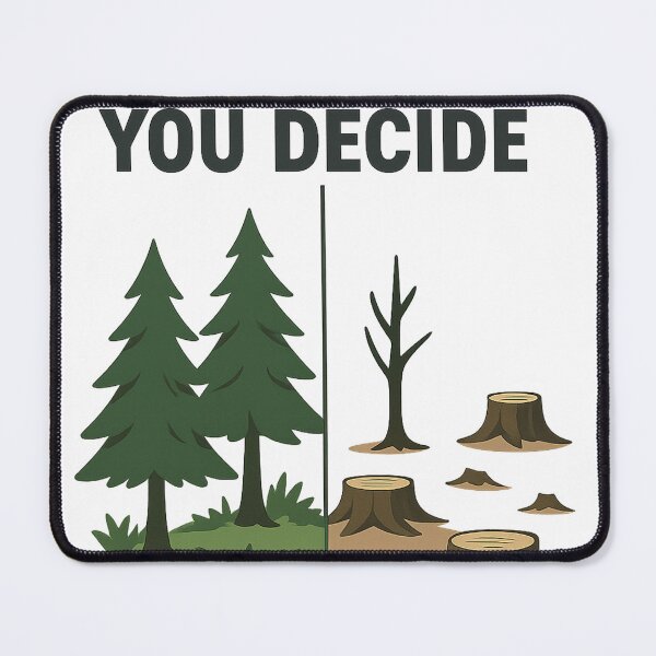 Item preview, You Decide – Forest vs. Deforestation Environmental Message designed and sold by Mjonkey.
