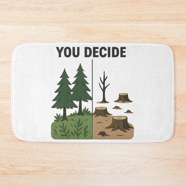 Item preview, You Decide – Forest vs. Deforestation Environmental Message designed and sold by Mjonkey.