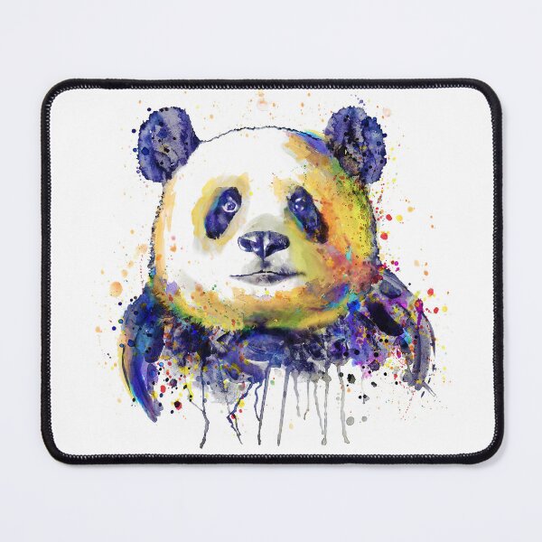 Item preview, Colorful Panda Head Watercolor designed and sold by caracatita75.