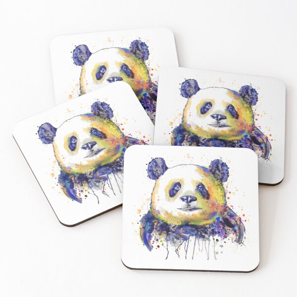 Item preview, Colorful Panda Head Watercolor designed and sold by caracatita75.