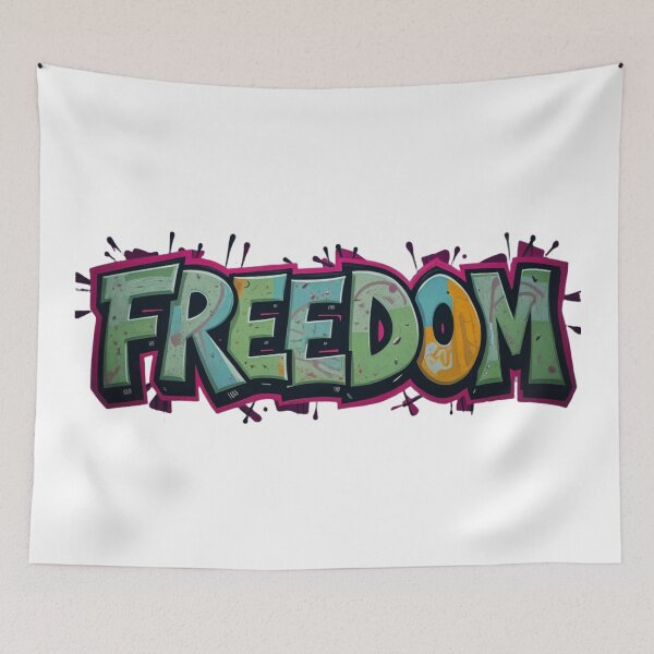 Item preview, Street art Freedom Graffiti - Bold Urban Expression designed and sold by latelierdechris.