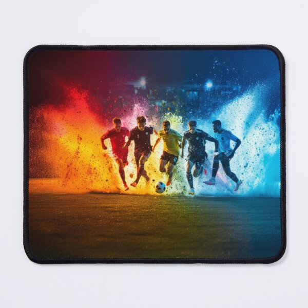 Item preview, Football players kicking up splashes of colour mid game Active Outdoors Inspired Art designed and sold by CDC40.