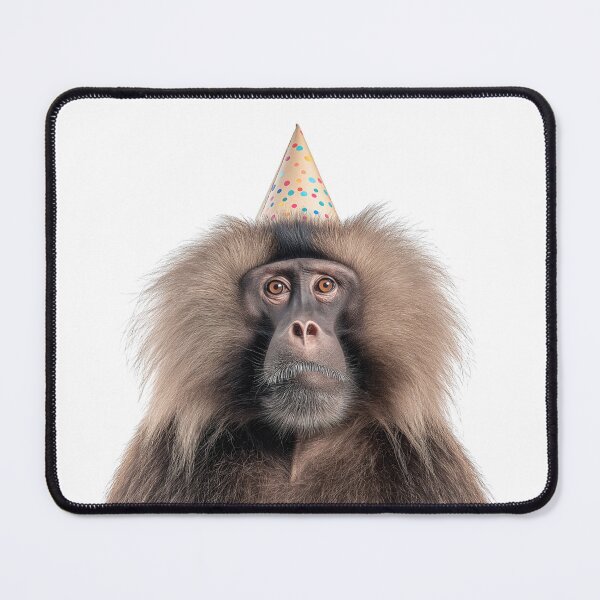 Item preview, Cute Gelada with Party Hat Birthday Celebration designed and sold by LazyOwlStore.