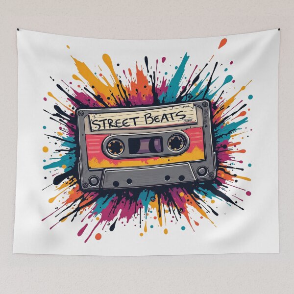 Item preview, Street art Street Beats Cassette - Retro Urban Art designed and sold by latelierdechris.