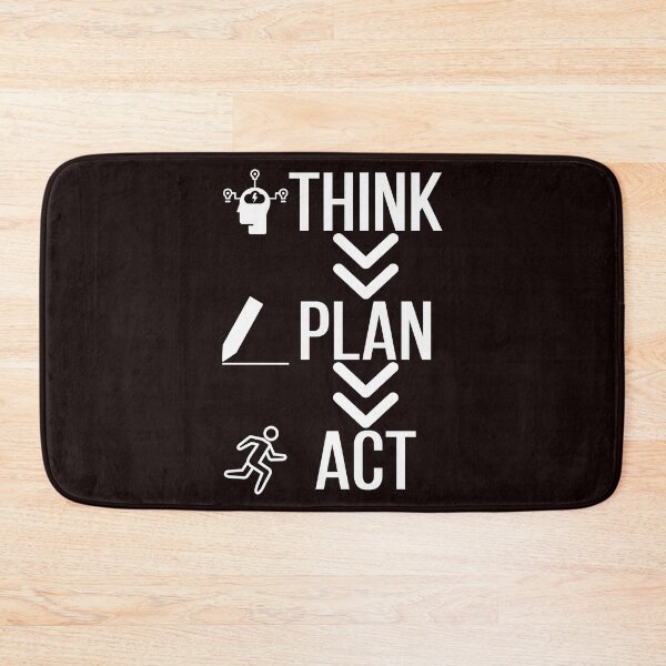 Item preview, Think Plan Act – Minimalist Productivity & Motivation Workflow Design designed and sold by Unlimited-Style.