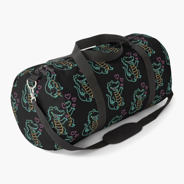 Item preview, Happy Neon Alligator Blowing Hearts – Cute & Glowy Gator Art designed and sold by Design_Your_Day.