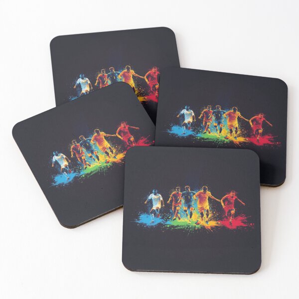 Item preview, Football players kicking up splashes of colour mid game Active Outdoors Inspired Art designed and sold by CDC40.