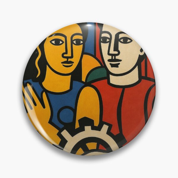 Item preview, "Modern Cubist Energy – Fernand Léger Inspired Art" designed and sold by TwoDotsStudio.