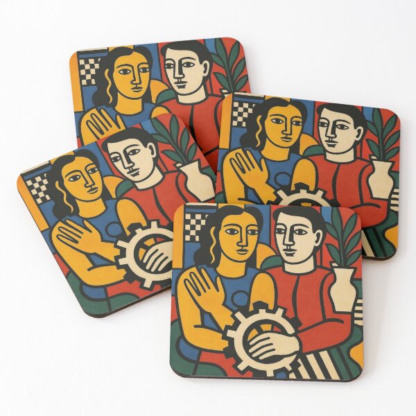 Item preview, "Modern Cubist Energy – Fernand Léger Inspired Art" designed and sold by TwoDotsStudio.