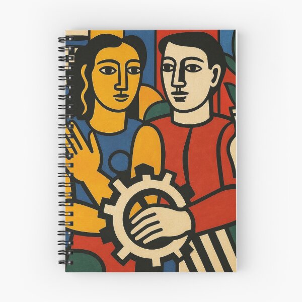 Item preview, "Modern Cubist Energy – Fernand Léger Inspired Art" designed and sold by TwoDotsStudio.