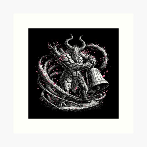 Item preview, Stone Guardian with a Huge Bell designed and sold by PixCthulhu.