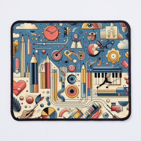 Item preview, "Modern Cubist Energy – Fernand Léger Inspired Art" designed and sold by TwoDotsStudio.