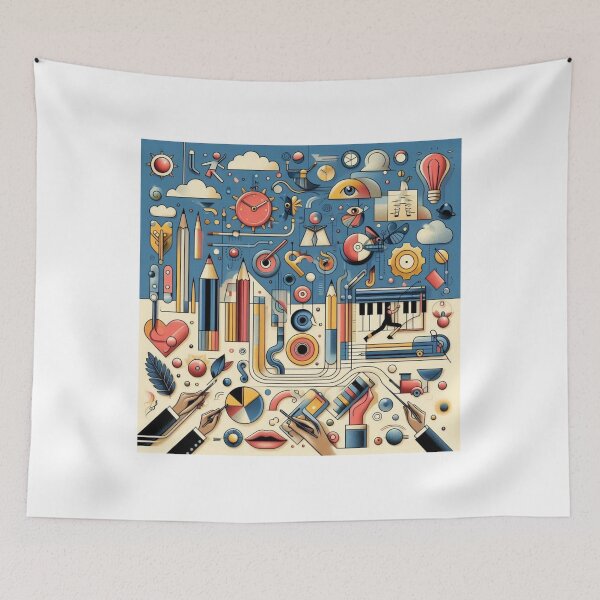 Aperçu de l'œuvre « Énergie cubiste moderne – Art inspiré de Fernand Léger » créée et vendue par TwoDotsStudio.