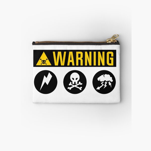 Item preview, warning word skull plate lightning cloud thunderstorm designed and sold by Achille3777.