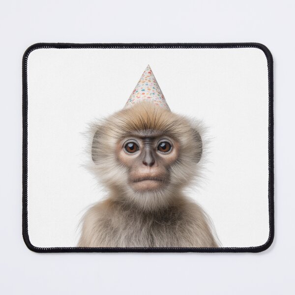 Item preview, Cute Langur with Party Hat Birthday Celebration designed and sold by LazyOwlStore.