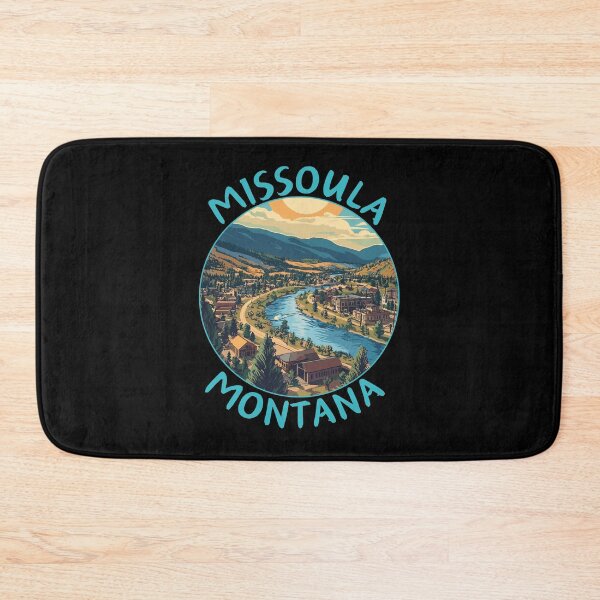 Item preview, Missoula in Montana, USA Retro Travel Art Circle Emblem designed and sold by MaateoDesign.